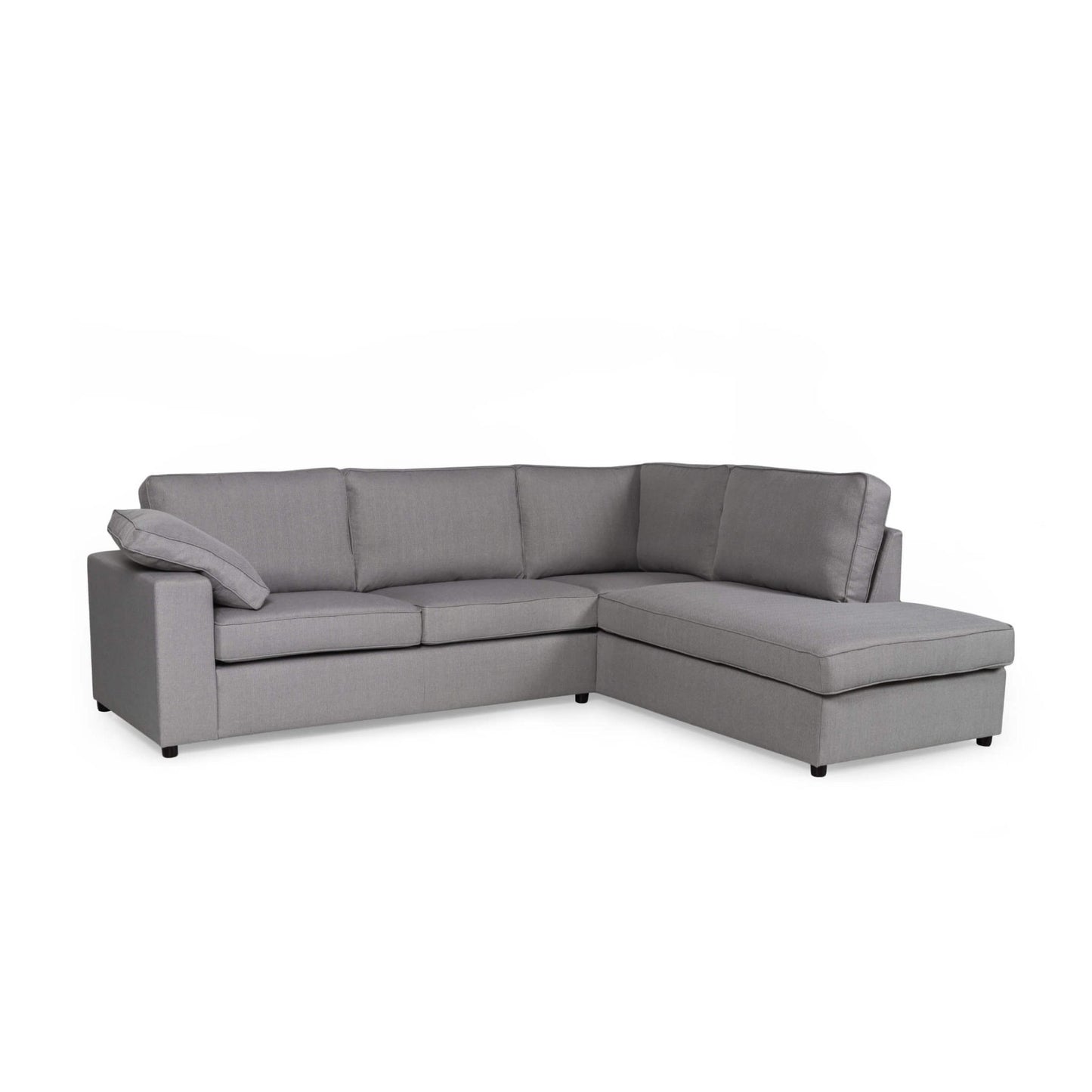 Alton Fabric Corner Sofa Silver