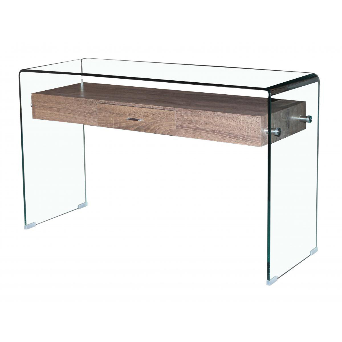 Angola Clear Console Table with Drawer