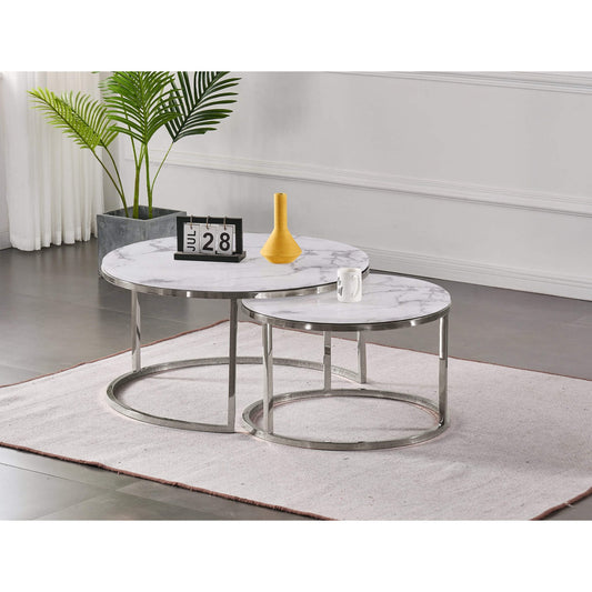 Avalon Marble Coffee Table Set