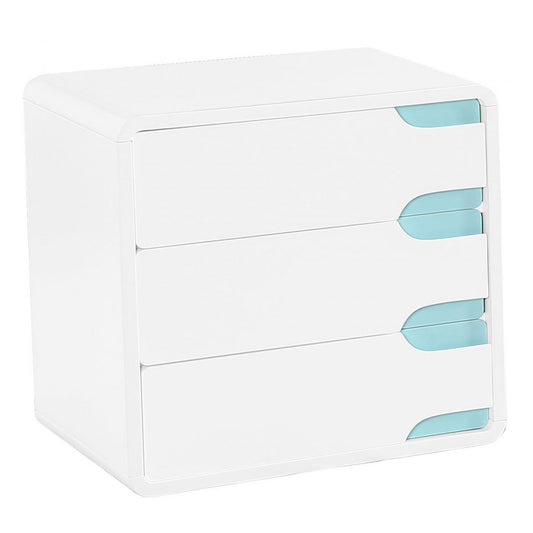 Badini Chest White Matt Gloss 3 Drawer