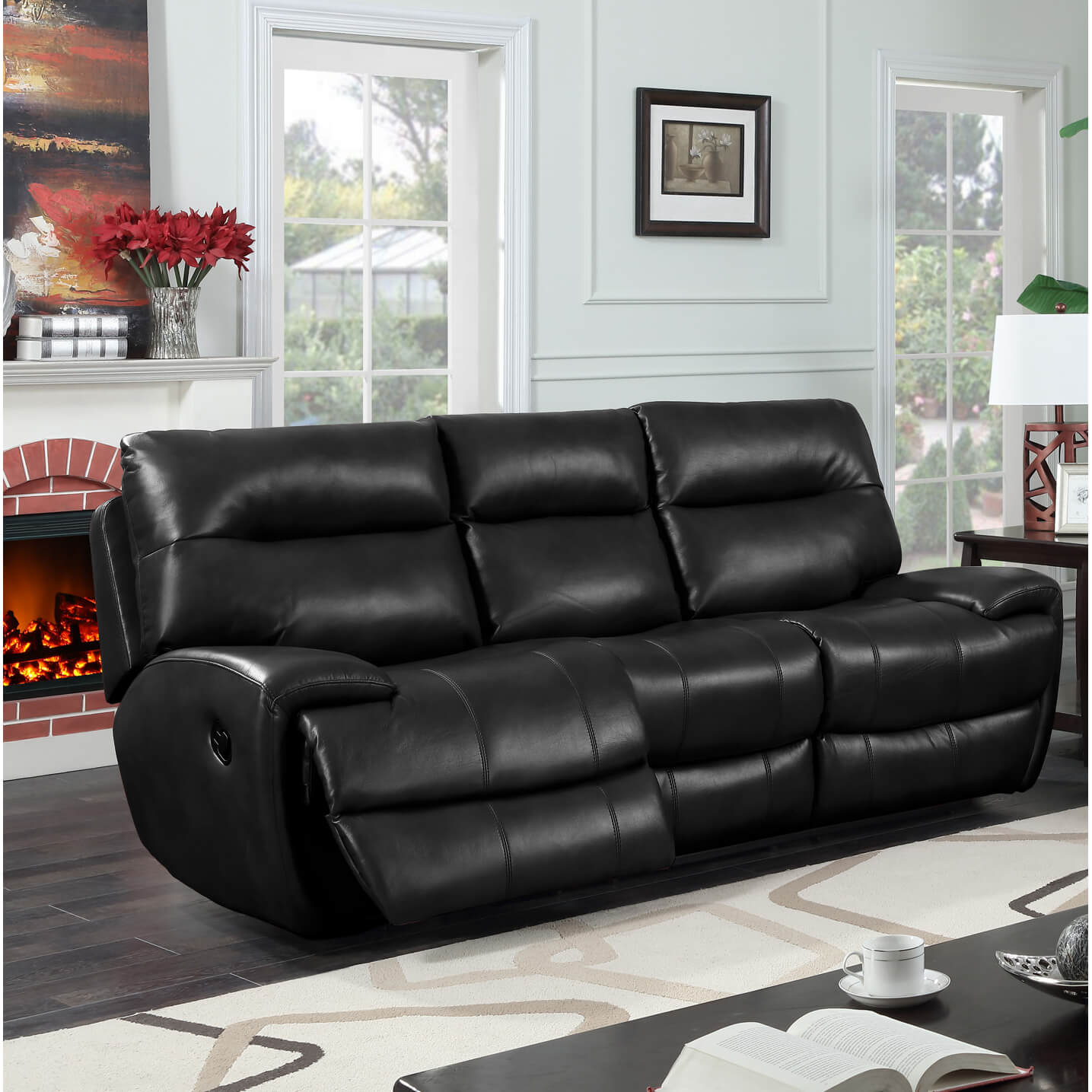 Bailey Recliner LeatherGel & PU 3 Seater