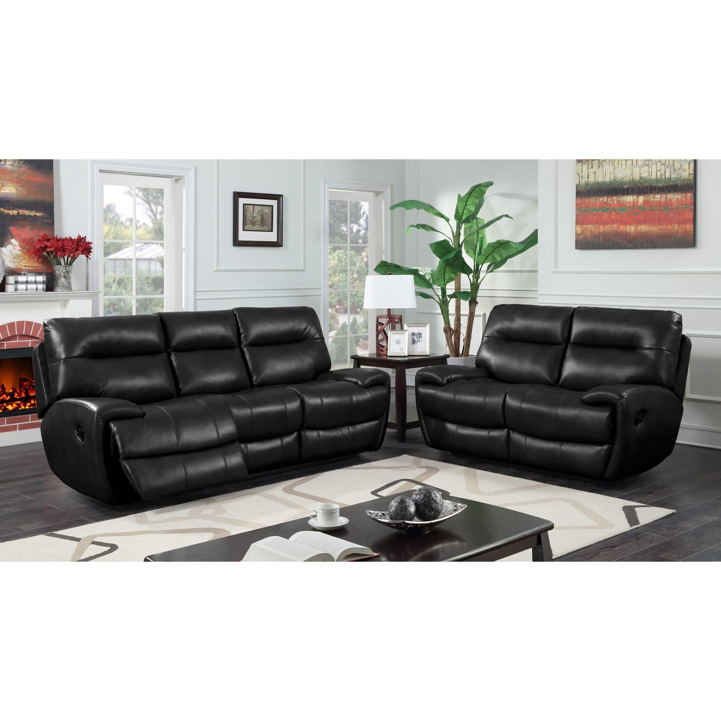 Bailey Recliner LeatherGel & PU 2 Seater