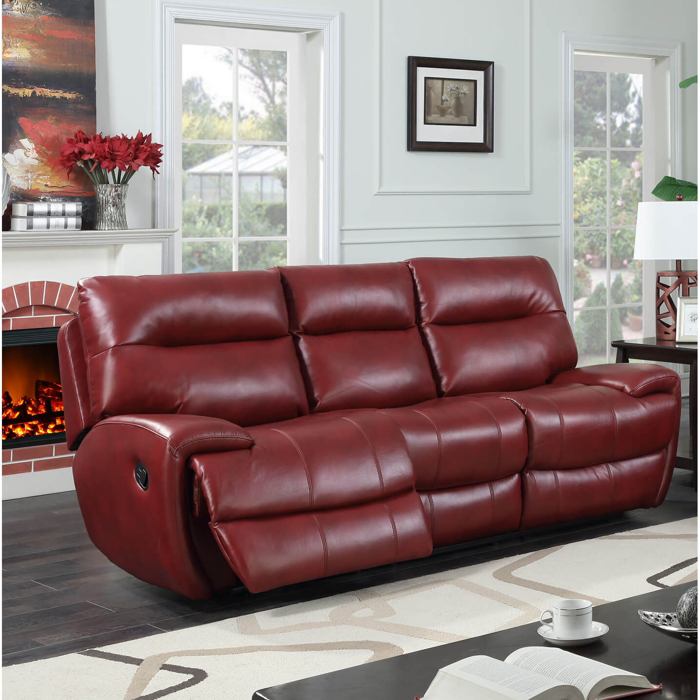 Bailey Recliner LeatherGel & PU 3 Seater