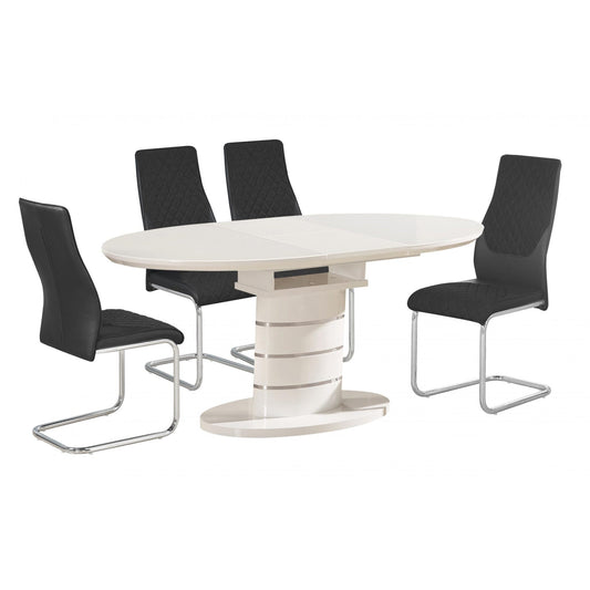 Bearwood PU Chairs Chrome & Black (2s)