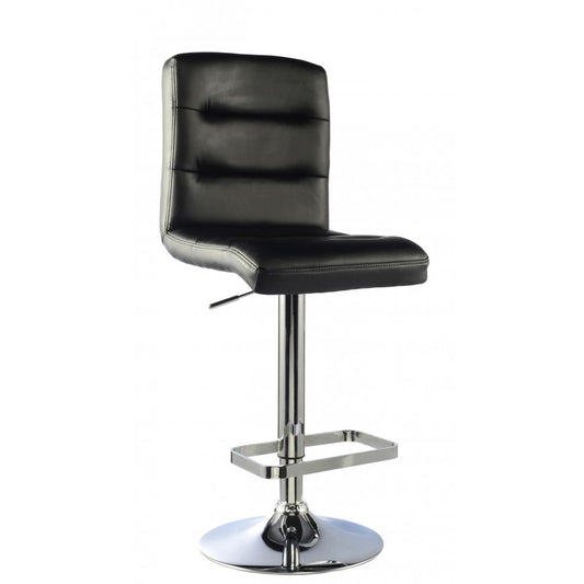 Bowden Bar Stool PU Chrome & Black (2s)