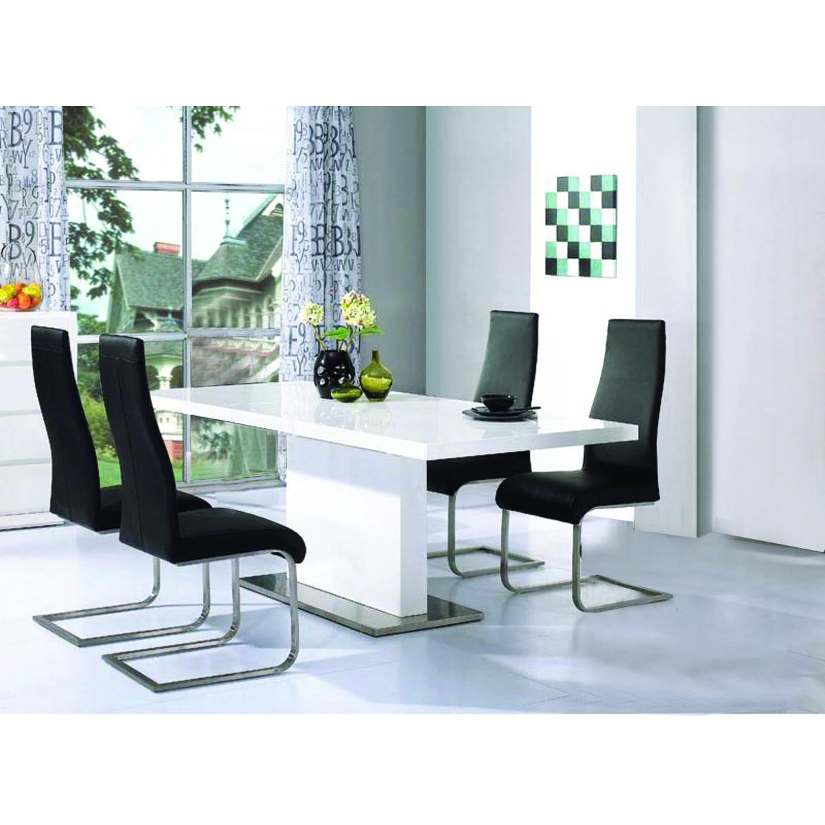 Chaffee PU Dining Chair Chrome