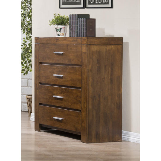 California Tallboy Solid Rubberwood Rustic Oak