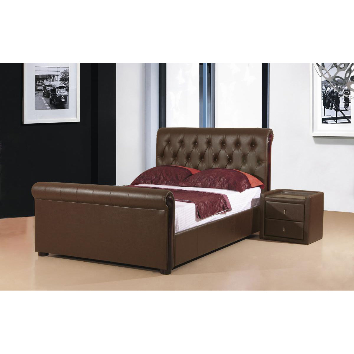 Caxton Storage PU King Size Bed