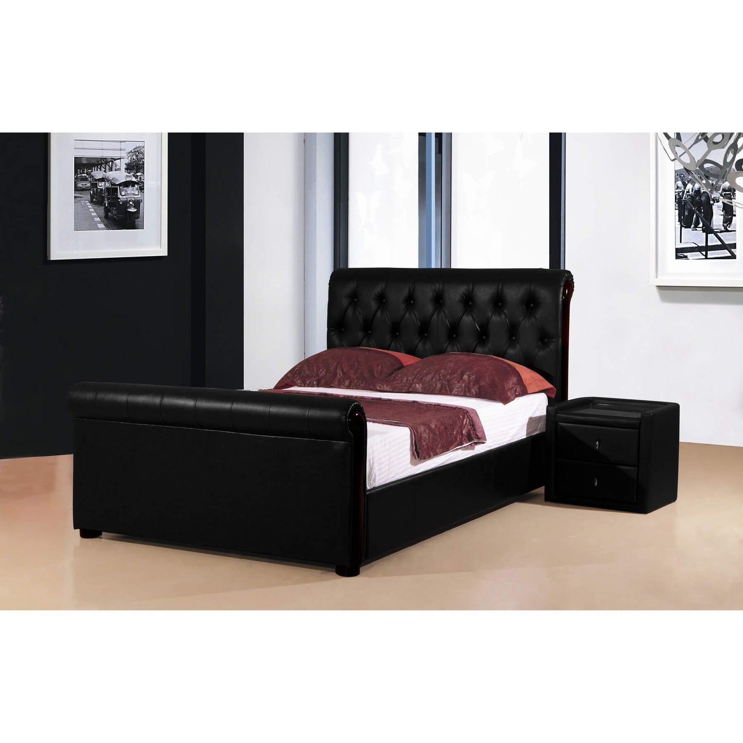 Caxton Storage PU King Size Bed