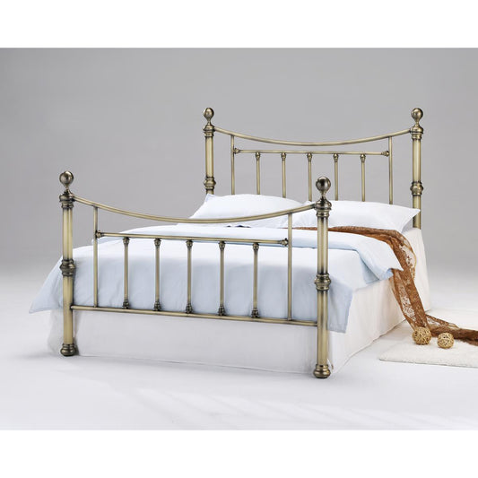 Charlotte Antique Brass King Size Bed