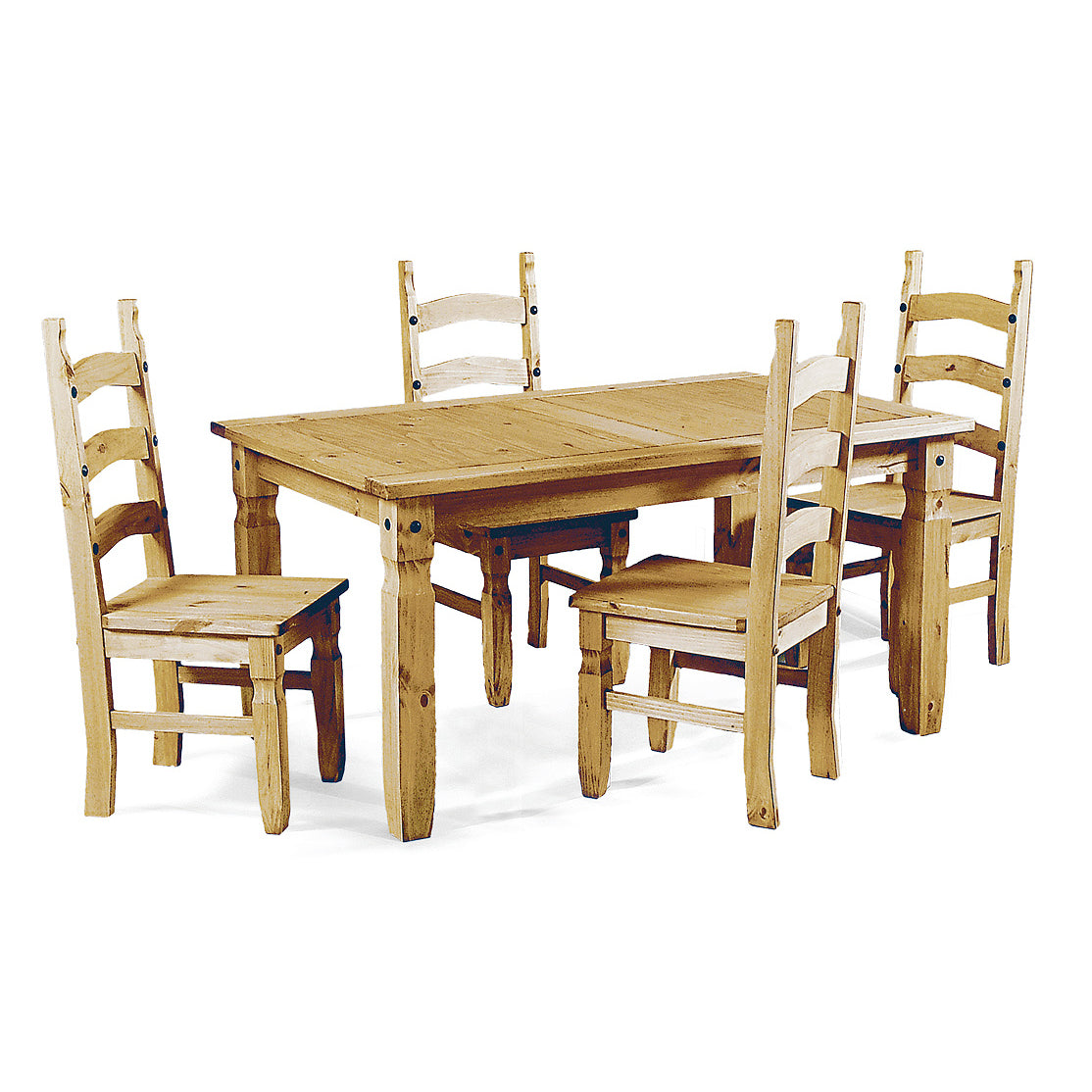 Corona Dining Set with 4 Chairs