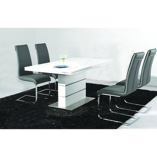 Dolores PU Dining Chair Chrome