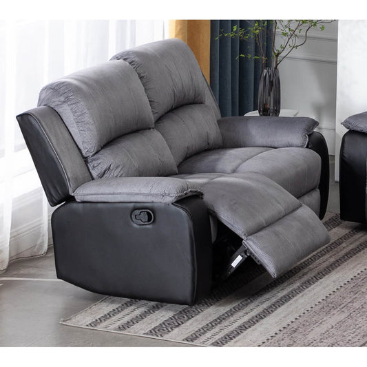 Earlsden Recliner Fabric and PU 2 Seater