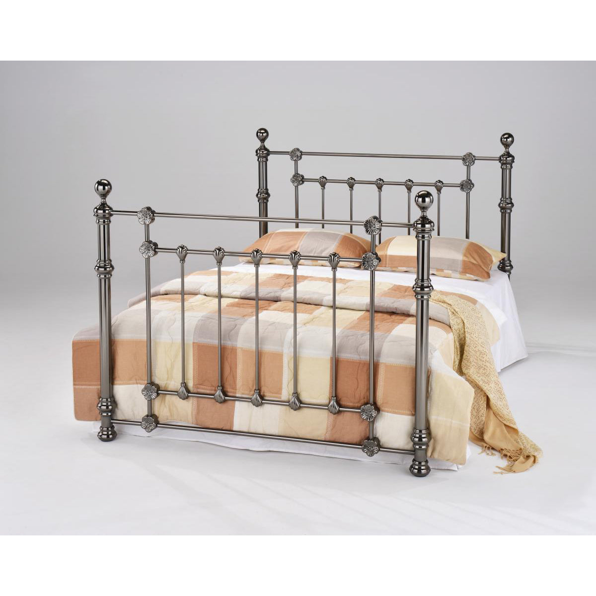 Elanor Black Nickel King Size Bed