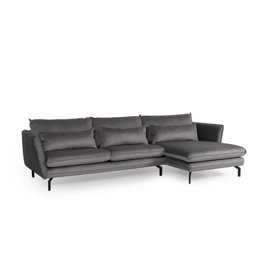 Elford Fabric Corner Sofa Grey