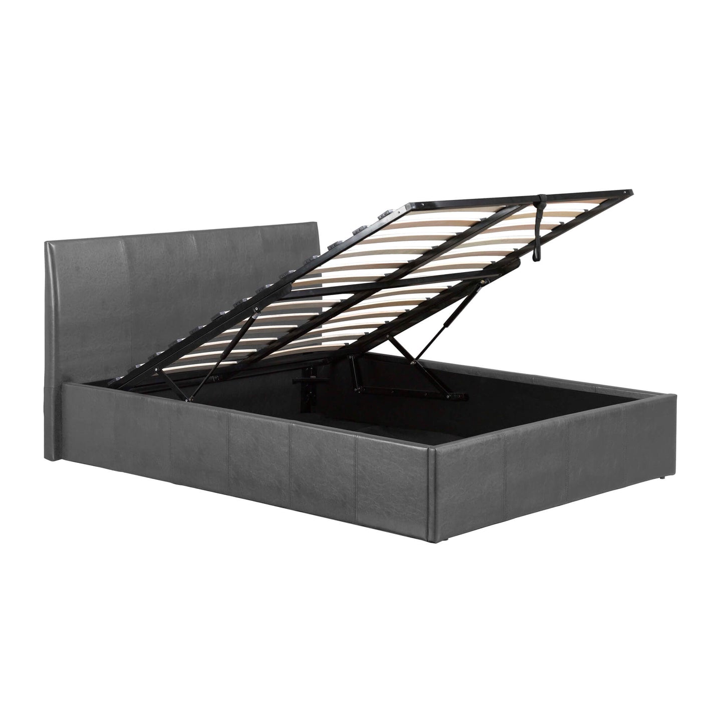 Fusion Storage PU Single Bed Grey