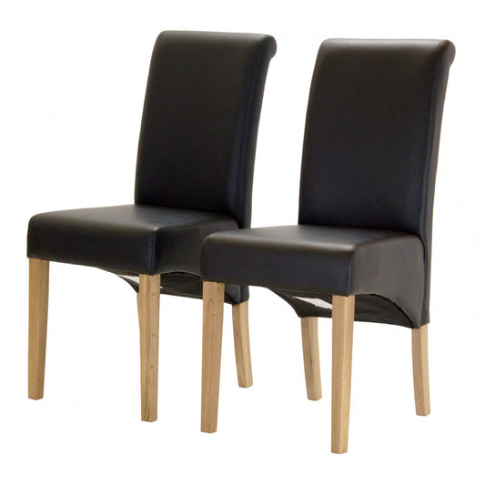 Havana PU Chair with Oak Legs