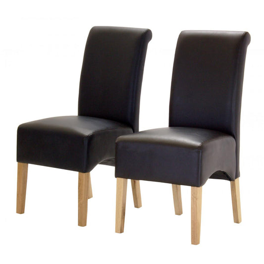 Hilton PU Chair with Oak Legs