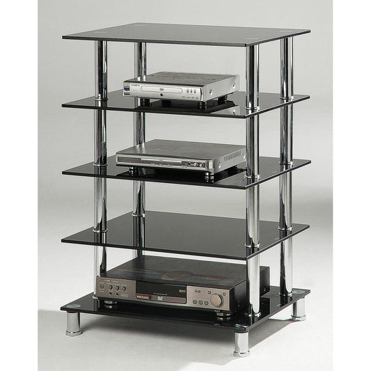 Hudson Black Hifi Unit 5 Shelves