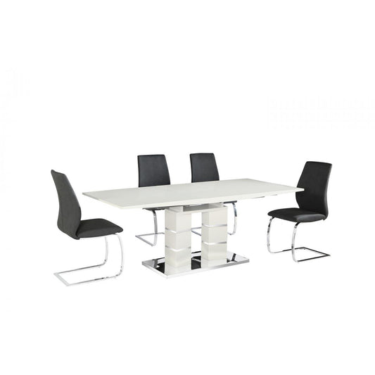 Janelle PU Chairs Chrome & Black (2s)