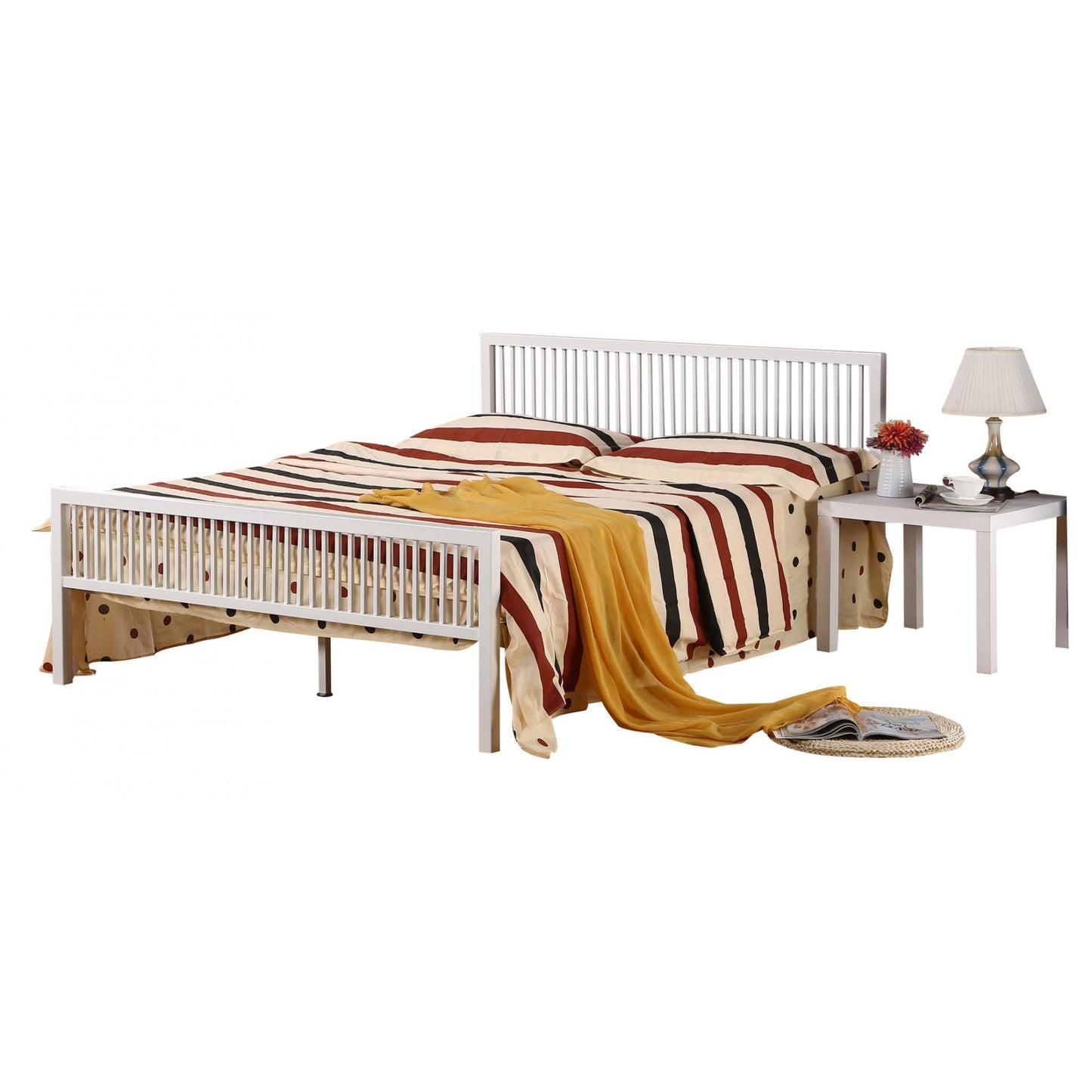 Karachi King Size Bed White