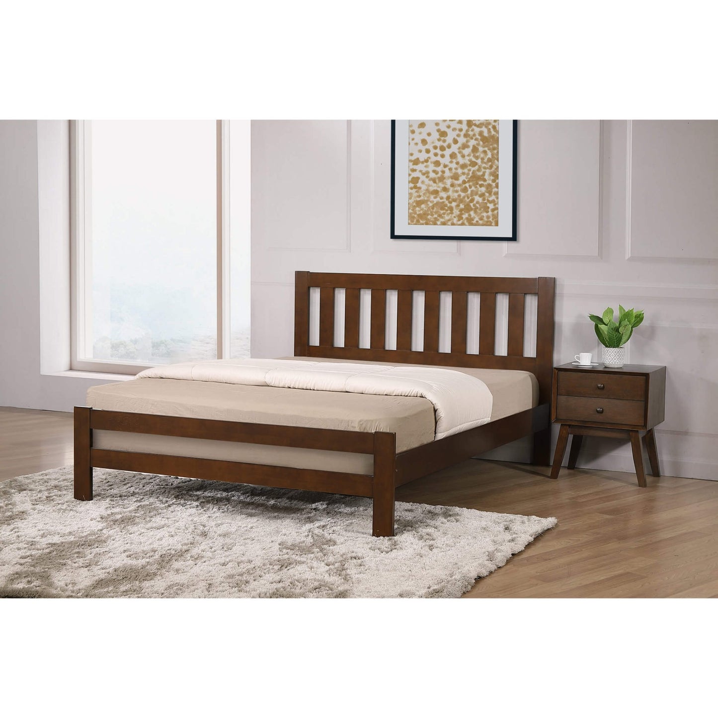 Kempton Single Bed Solid Hardwood Rustic Oak