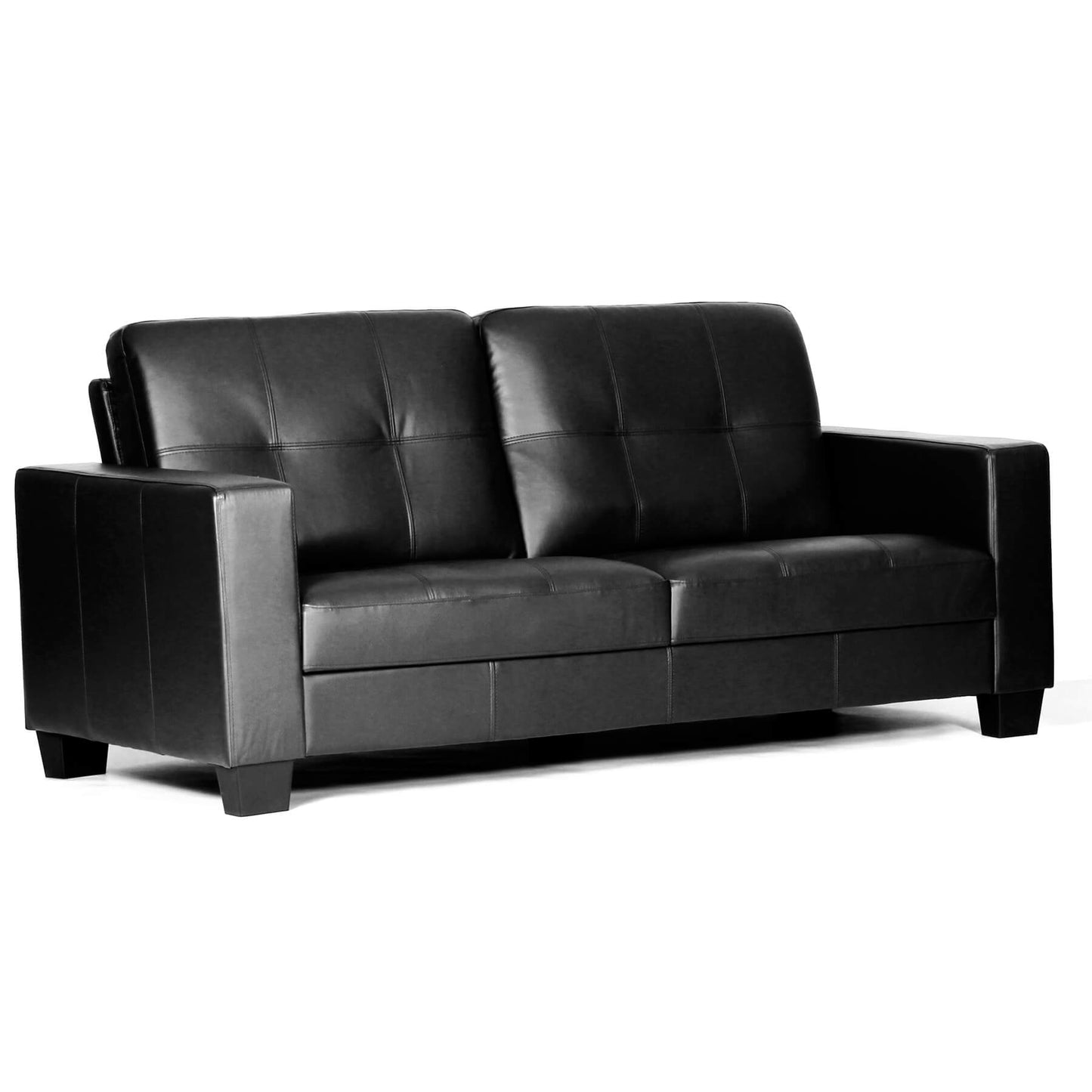 Lena Bonded Leather & PVC 3 Seater