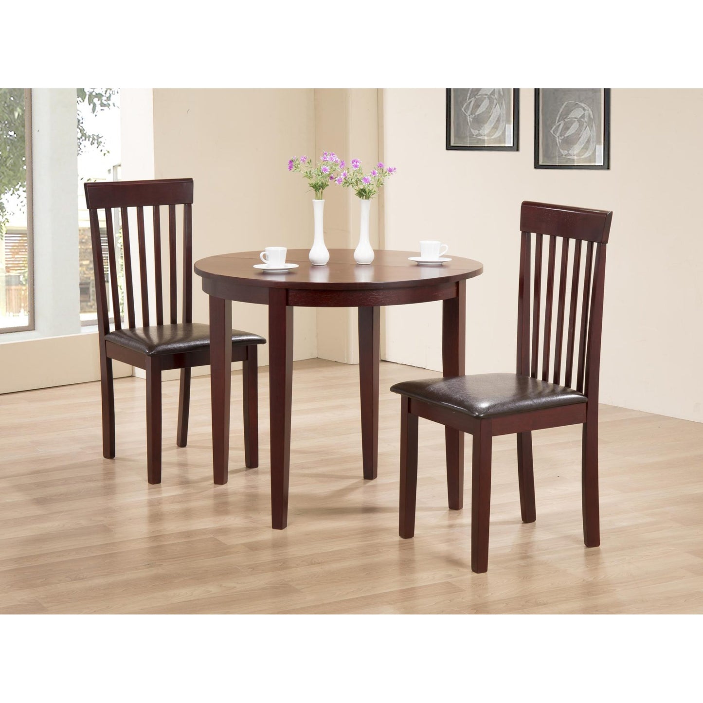 Lunar Dining Set with 2 Chairs