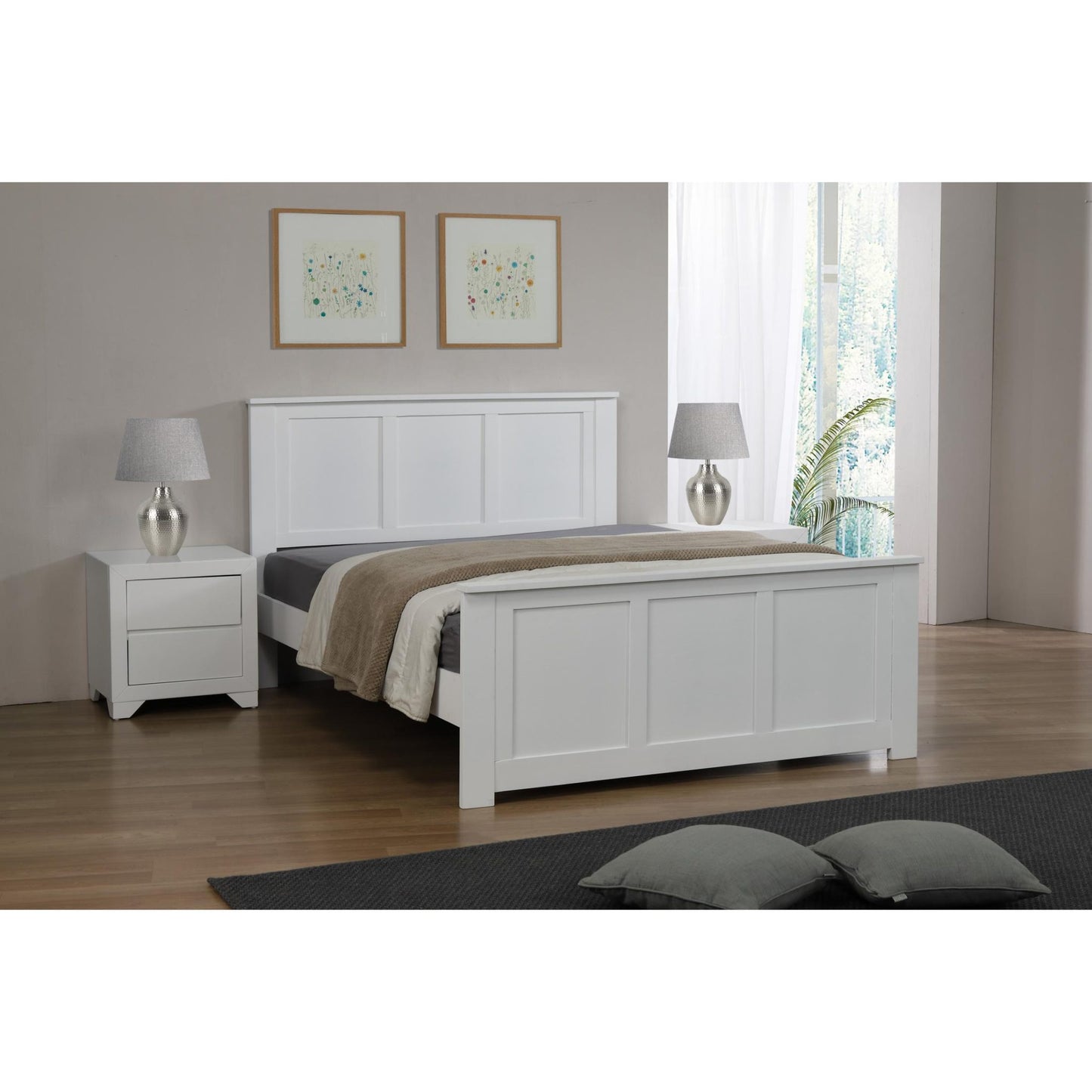 Mali King Size Bed White