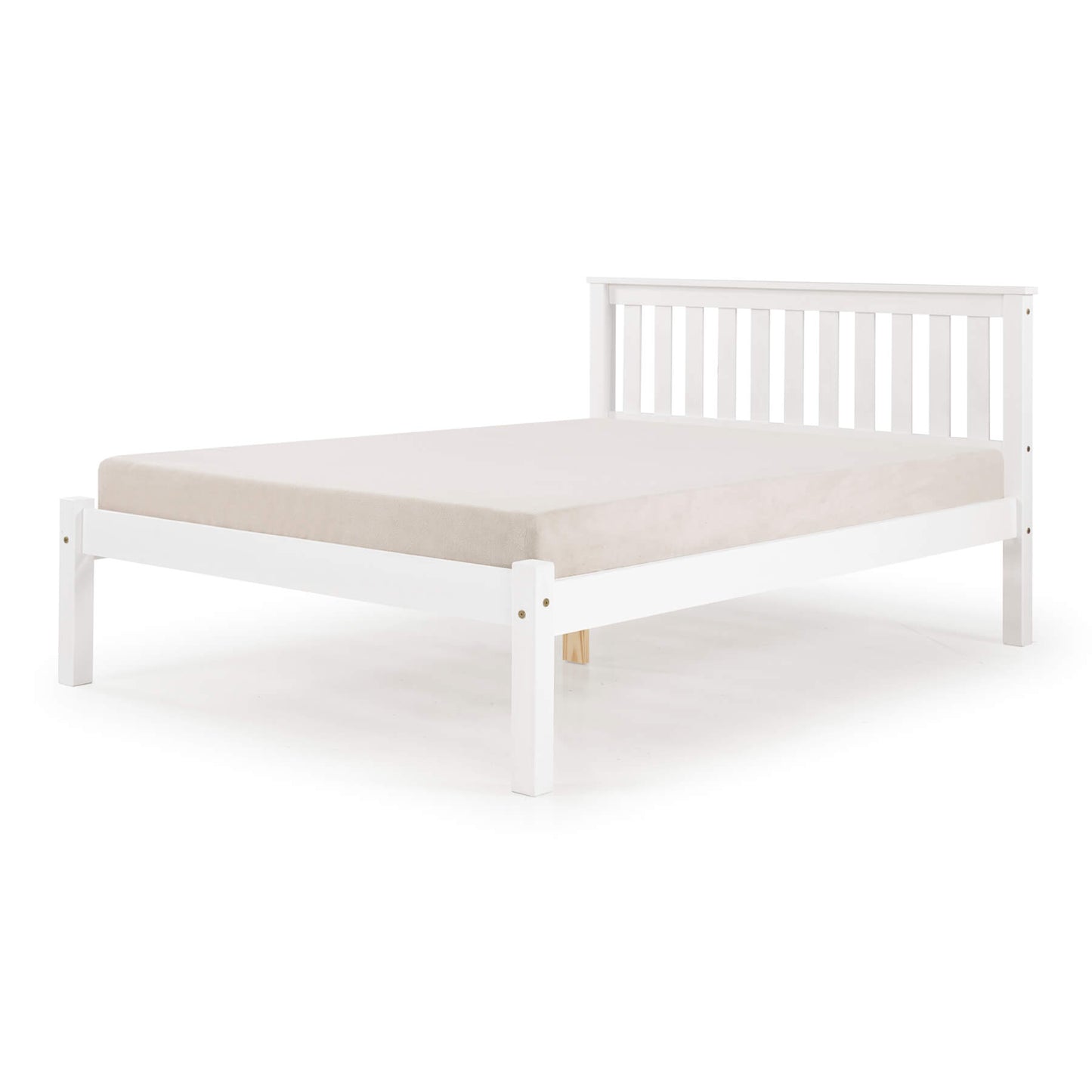 Manila LFE Pine Bed Double White