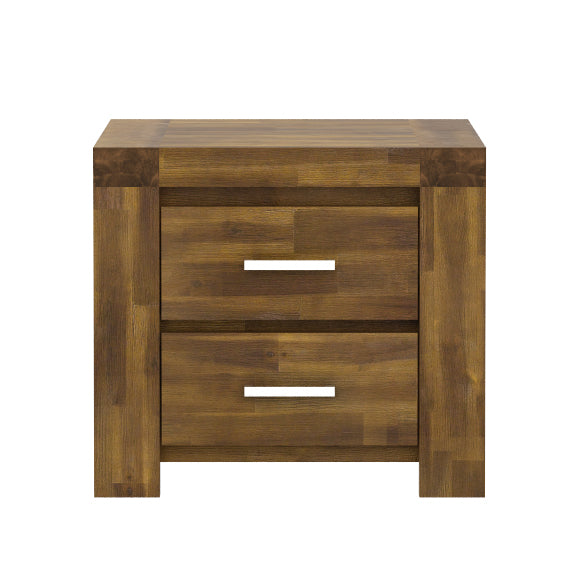 Parkfield Solid Acacia Bedside Table 2 Drawer