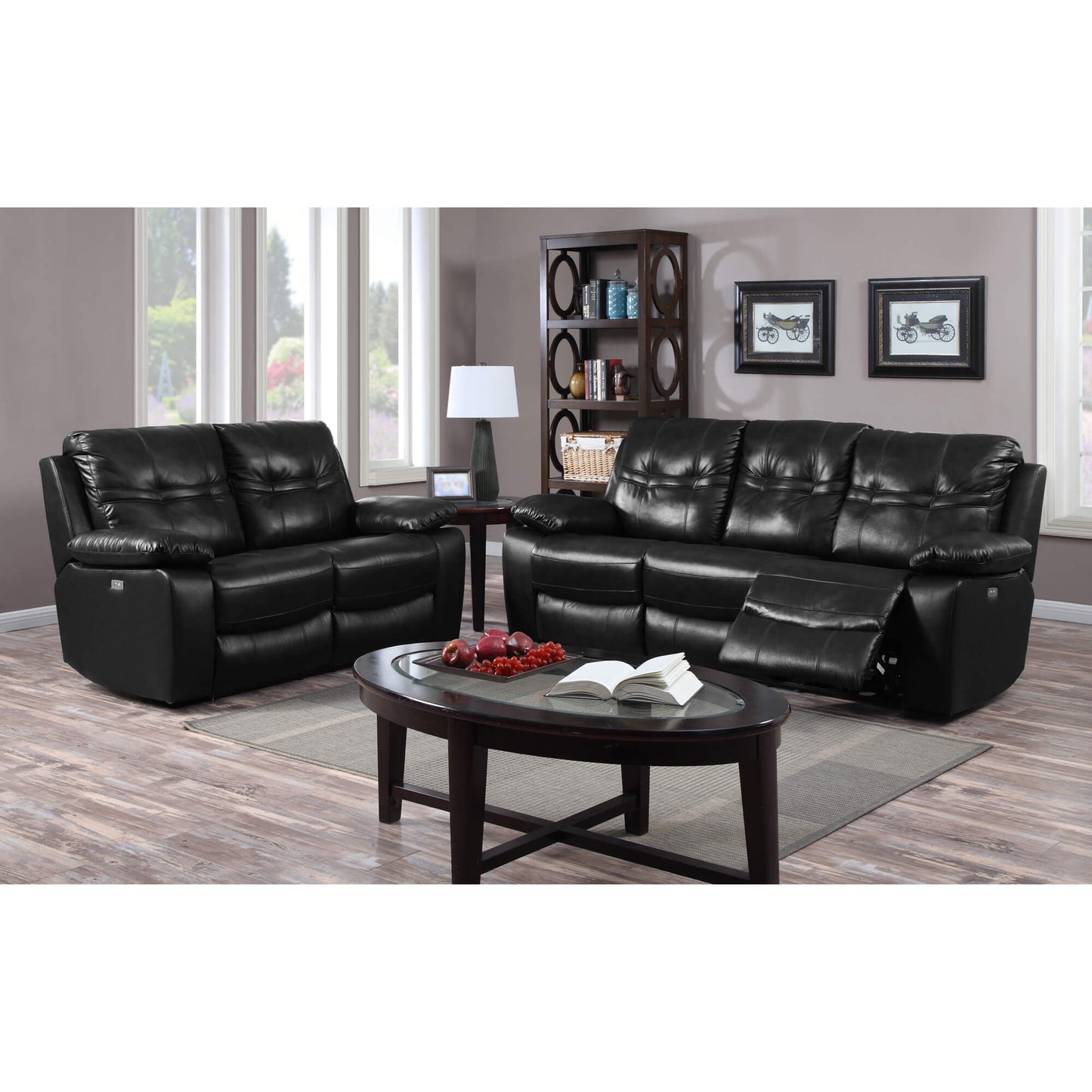 Rockport Power Recliner Leather & PU 3 Seater