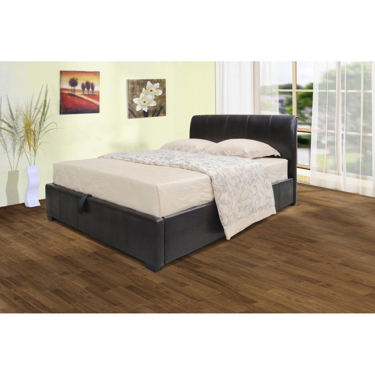 Savona Storage PU King Size Bed