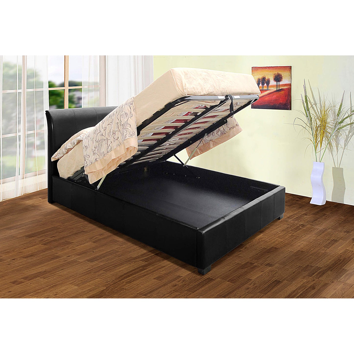 Savona Storage PU King Size Bed