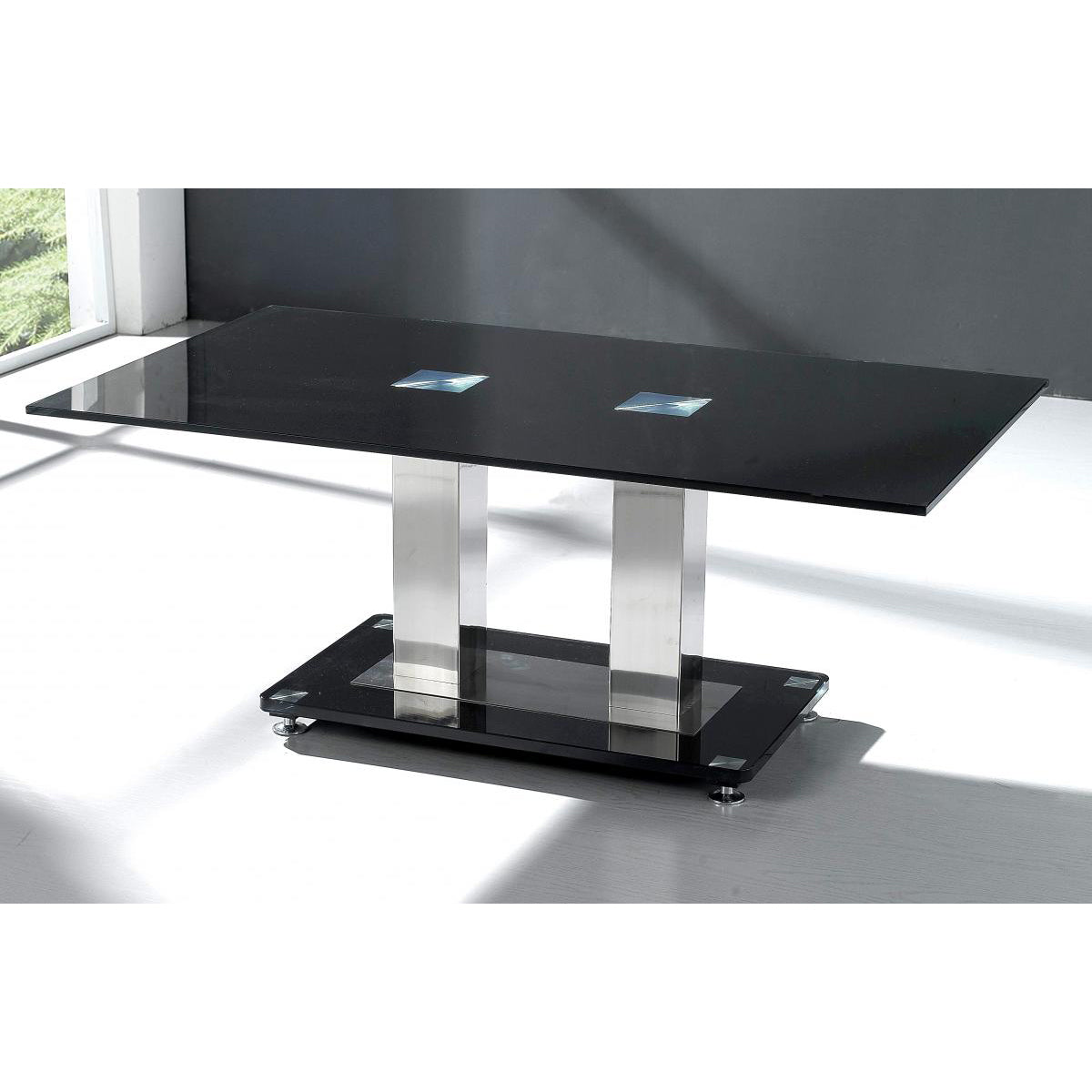 Trinity Coffee Table Chrome & Black