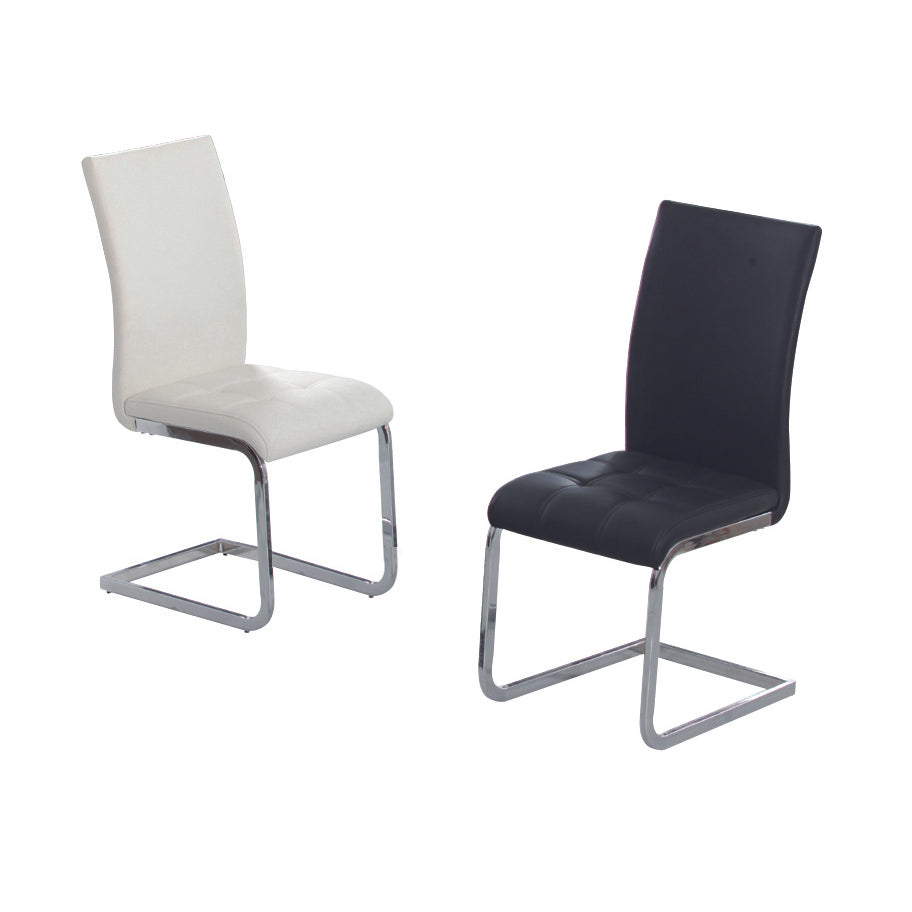 Union PU Dining Chairs Chrome