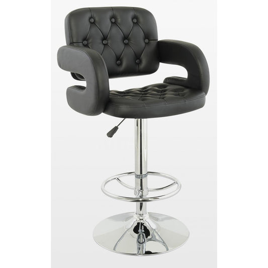 Utah Bar Stool PU Chrome & Black