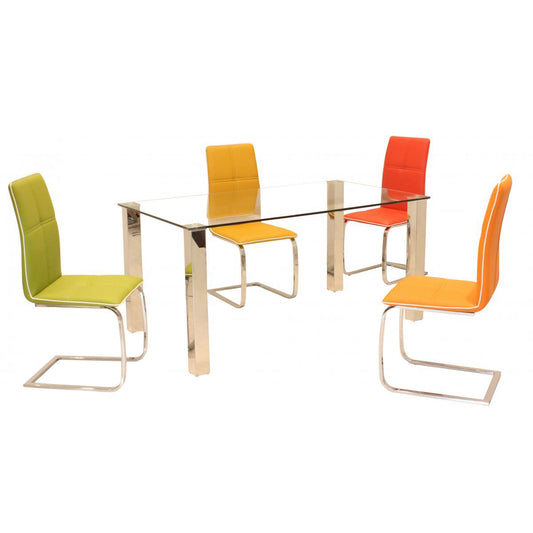 Valita PU Chairs Chrome