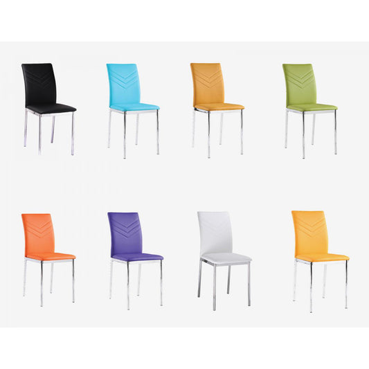 Carina PU Chairs Chrome