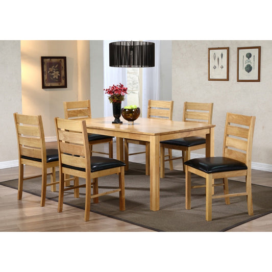 Fairmont Dining Set with 6 Chairs Natural