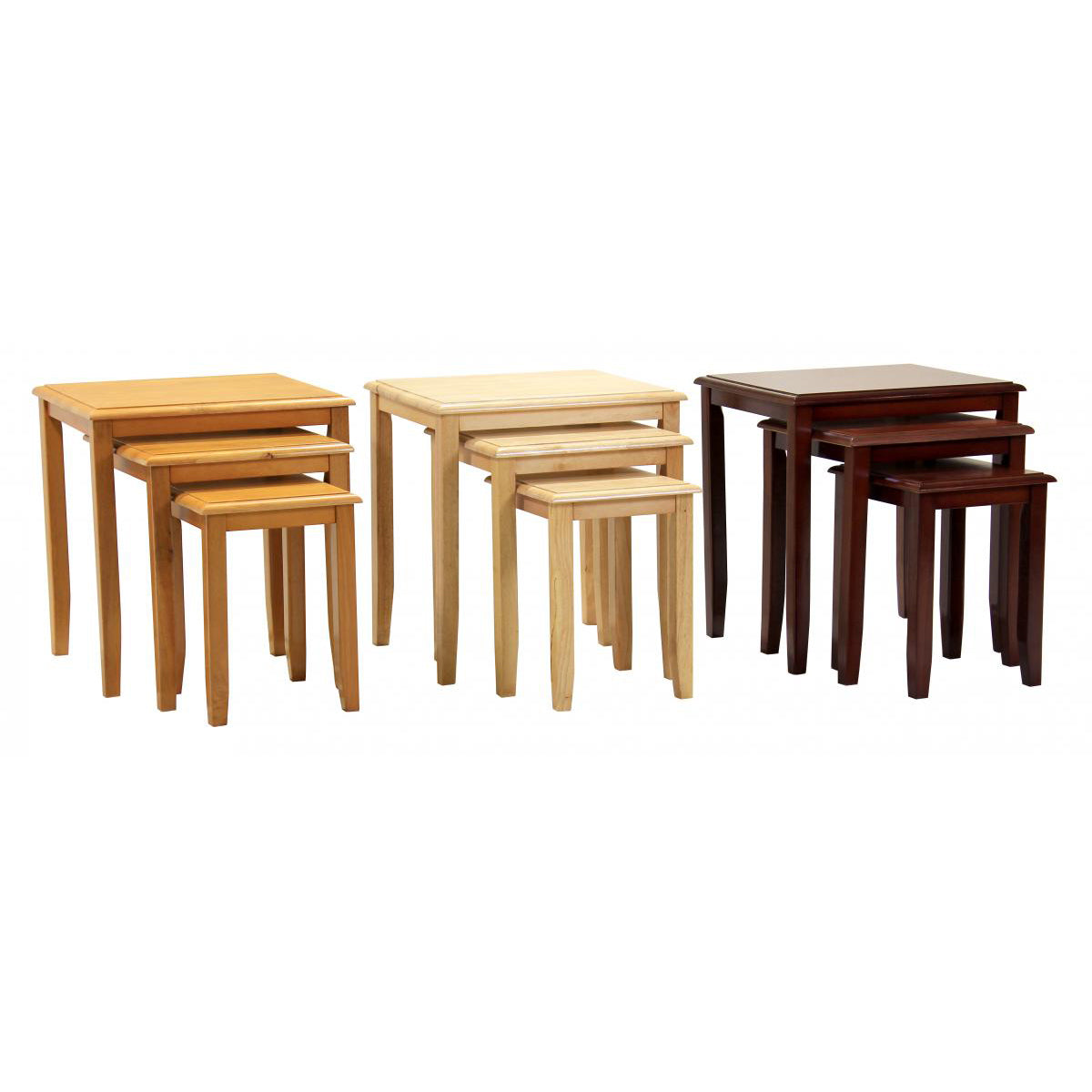 Kingfisher Solid Rubberwood Nest of Tables