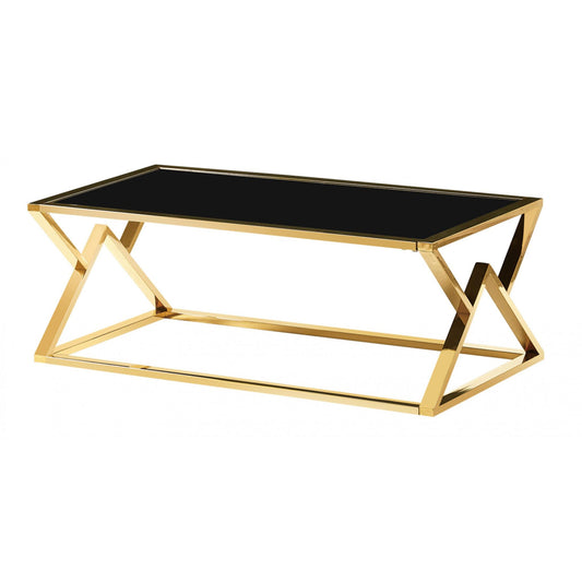 Mombasa Gold Black Glass Coffee Table