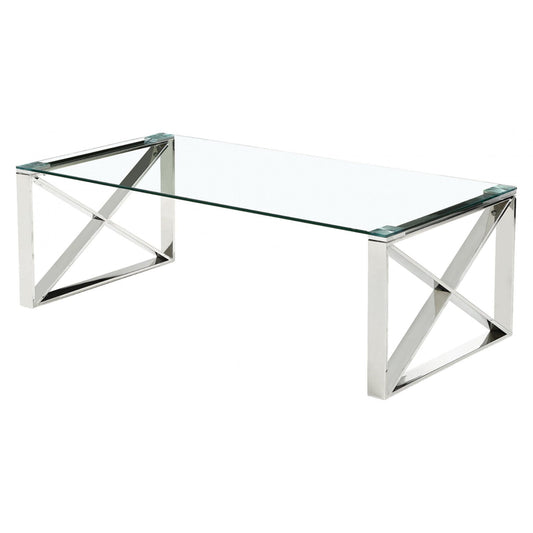 Ningbo Silver Clear Glass Coffee Table