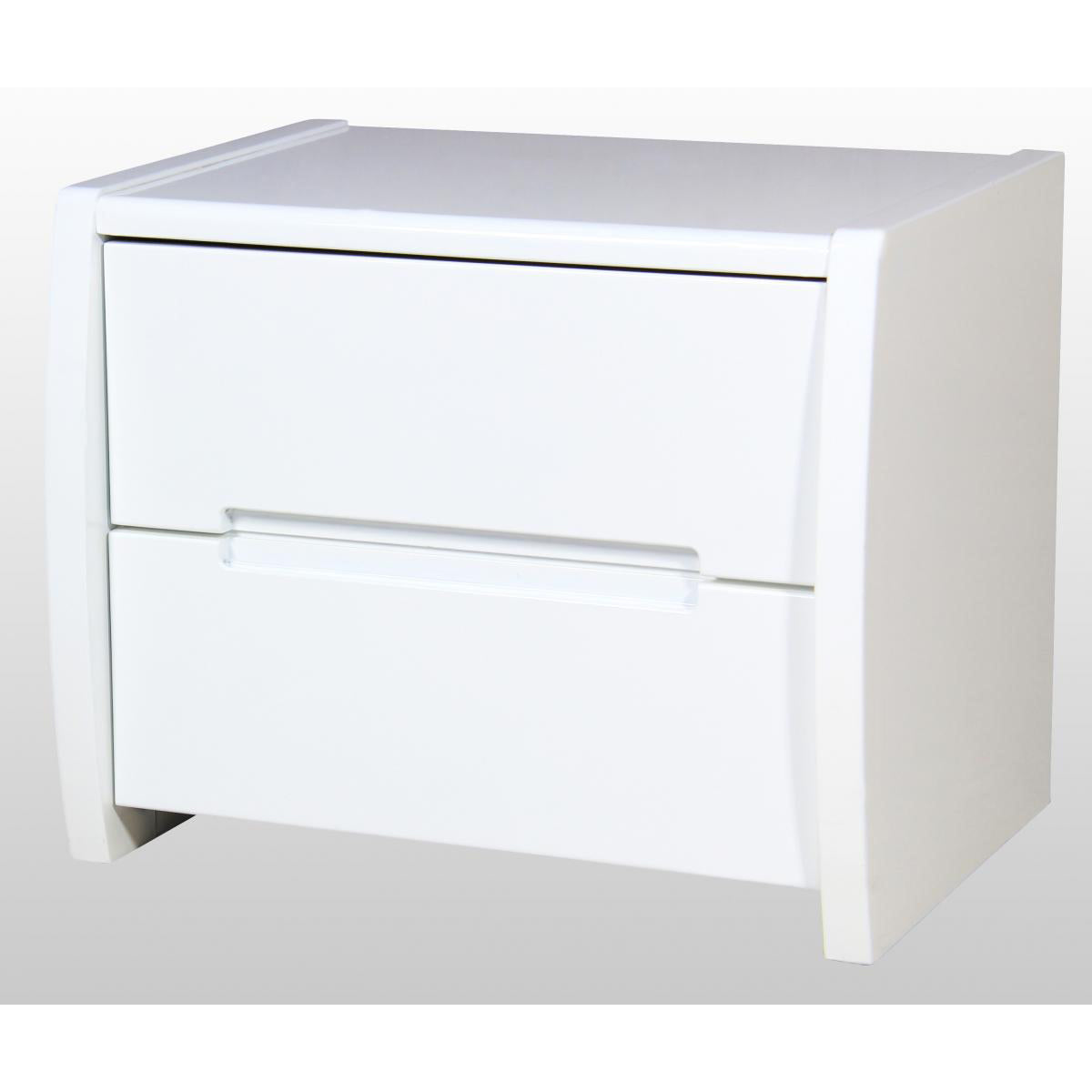 Tanya High Gloss Bedside White