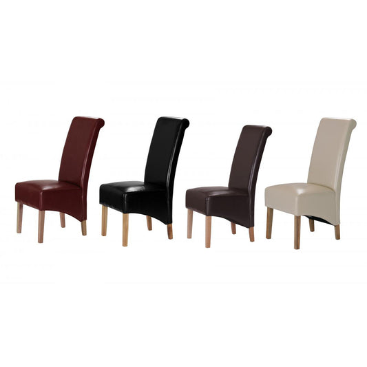 Trafalgar PU Chair Rubberwood Leg